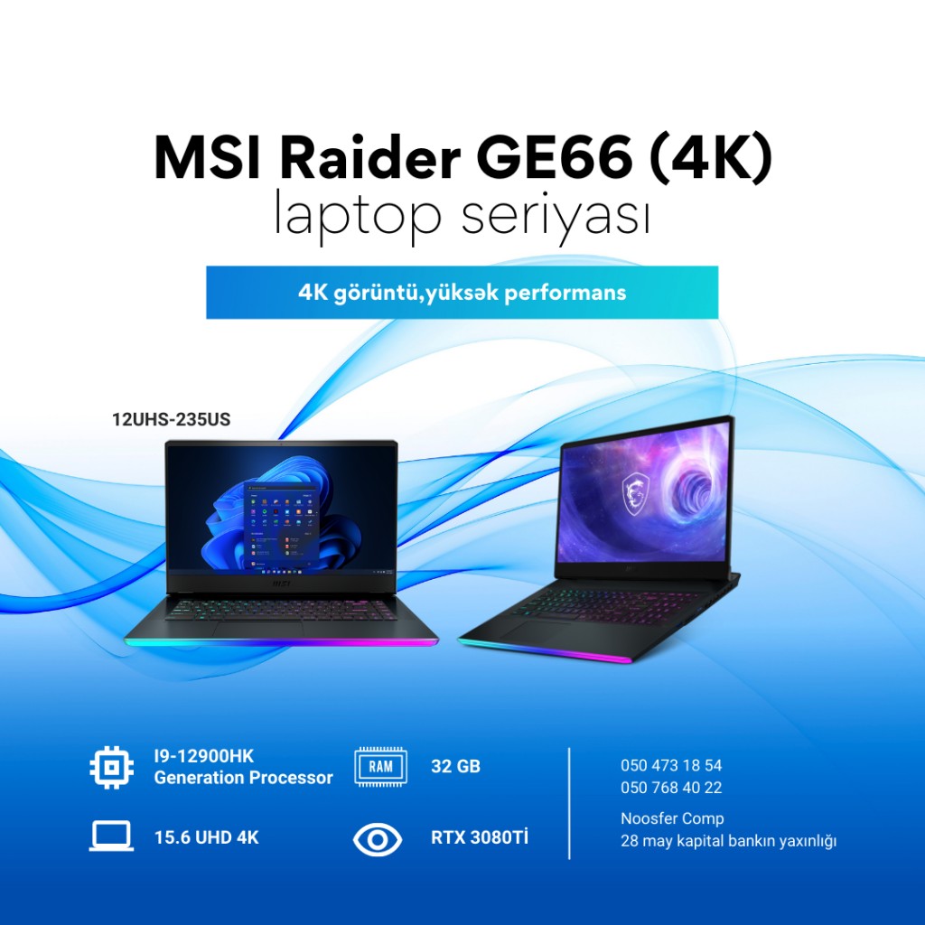 MSI MSİ Raider GE66 (4K)